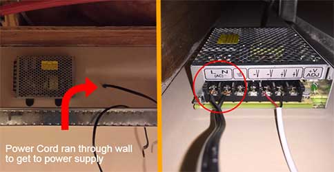 Power Cord to Power Supply
