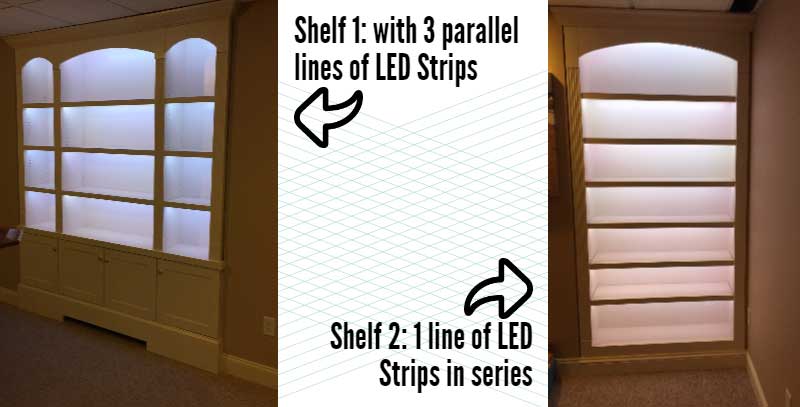 Final Shelf with LED Strips