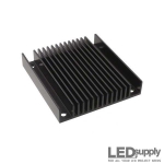 Half-Brick Heatsink - Black Powder Coated Finish with Screws