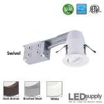 3-Inch LED Swivel Downlight Remodel Can & Trim