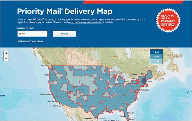 Usps First Class Delivery Map United States Map
