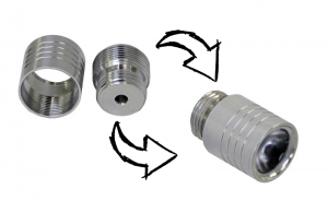 LED housing threads together