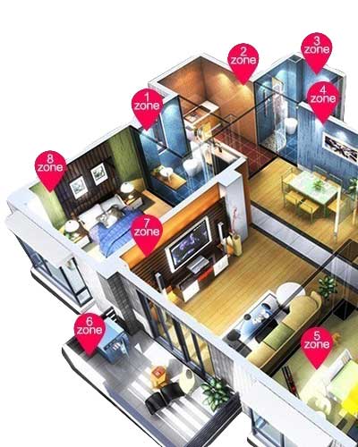 Control different lighting zones