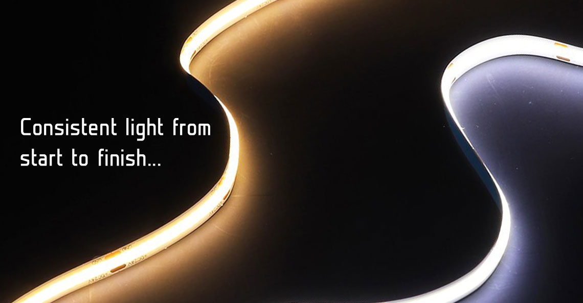 Verbanning vezel invoer COB LED Flexible Strip Lights - New Strip Tech with Even Light Distribution