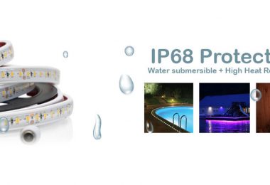 IP68 waterproof LED strip lighting in a sauna