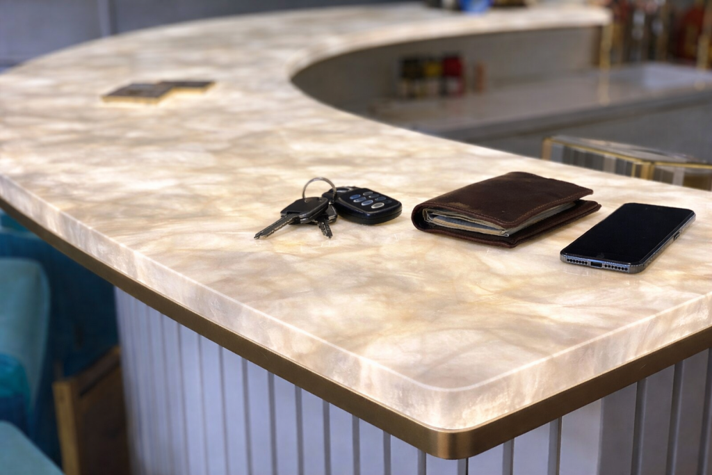 Backlit Natural Stone with LED Sheet