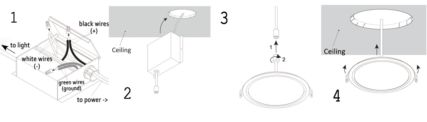 4 6 8 Inch Led Recessed Ceiling Lights - How To Wire Led Downlights In Ceiling
