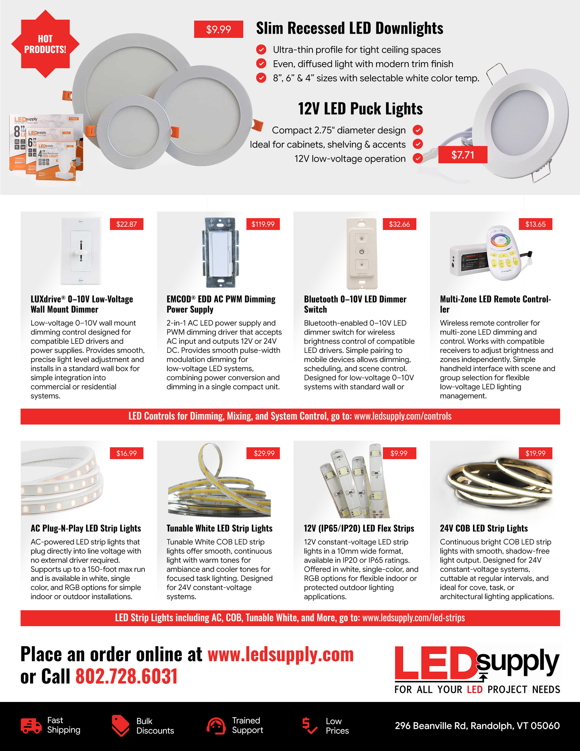 LED Supply Product Catalog Back Page
