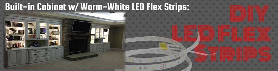 DIY Shelf LED Flex Strip Project