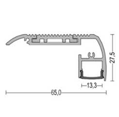 1-meter Stair Mount LED strip channel dimensions