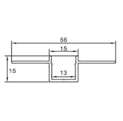 1-meter plaster-in flat mount LED strip channel dimensions