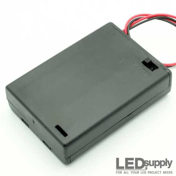 AA Battery Holders with Switch/Leads