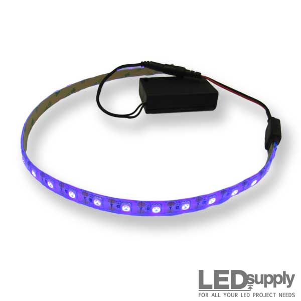 Purple (UV) 3AA Battery Operated LED Strip Kit