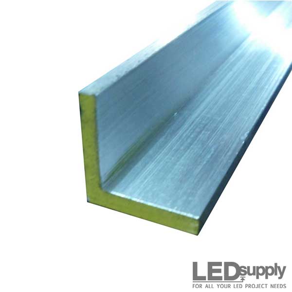 Aluminium Right Angle 1/16 Equal L-Section - Choice Of 3/8, 1/2, 5/8, 3/4 & 1 Inch Wide