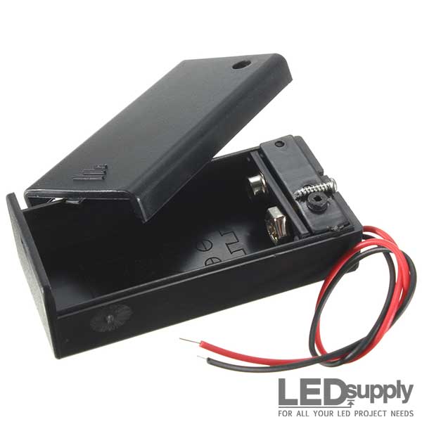 9V Volt PP3 Battery Holder Box DC Case With Wire Lead ON/OFF Switch Cover *,PTU
