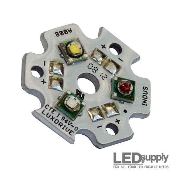 3x1W Power LED Aluminum Breakout w/ Lens & CC Drive 12VDC Wire Lead Cool White 