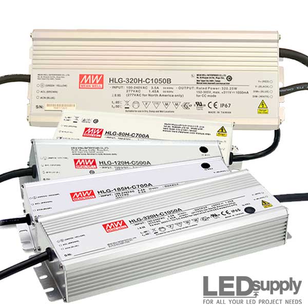 Mean Well HLG-240H-12B AC/DC AC/DC Power Supply Single-OUT 12V 16A US Authorized 