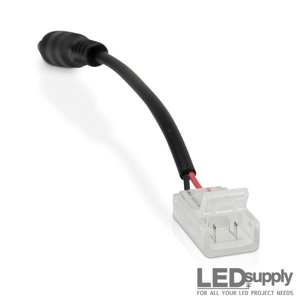 Solderless Clamp-on LED Strip to Power Adapter
