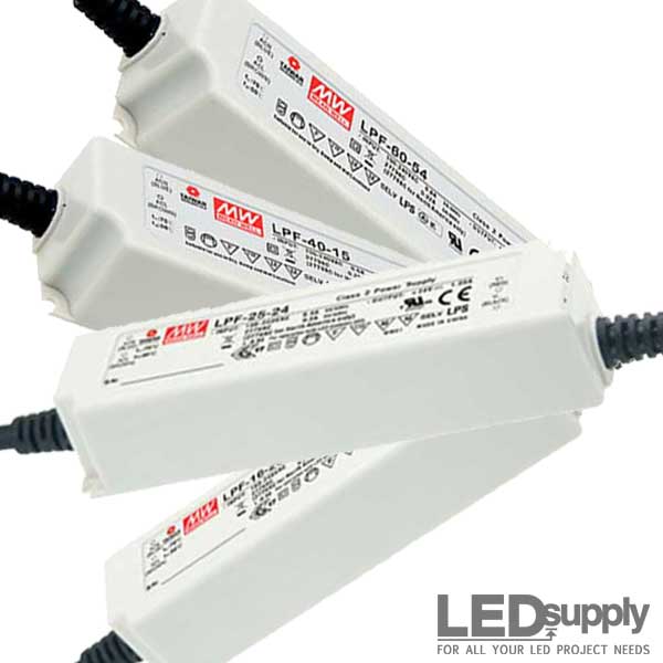 LED-Schaltnetzteil 20V 1,25A 25W CV+CC IP67 LPF-25-20 von Meanwell 