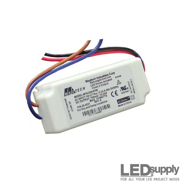 MagTech AC Dimm - 18-Watt 700mA Constant Current LED Driver