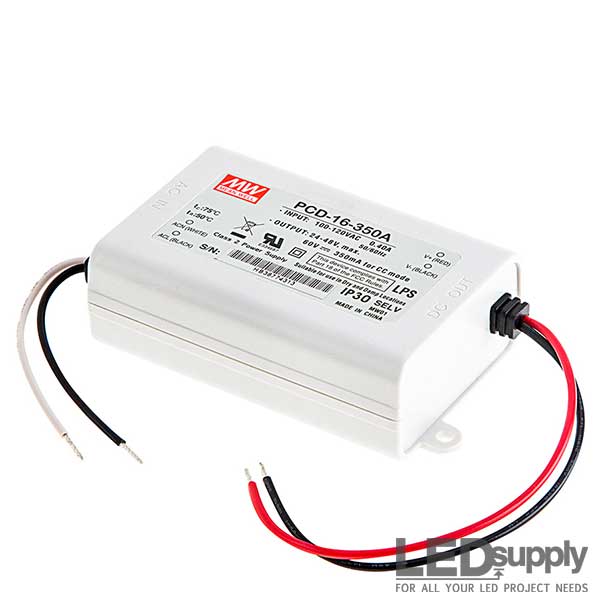Bedienen duim Encommium PCD Series Mean Well 16~25W CC LED Drivers with TRIAC dimming