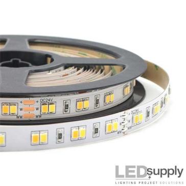 95+ CRI Tunable White Ultra-High Density LED Strip Light - 24V, 2200K-5000K, IP20