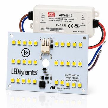 DRACO™ 80+CRI White 8W LED Retrofit Kit for Outdoor Lamps - includes LED Module + 12V Driver