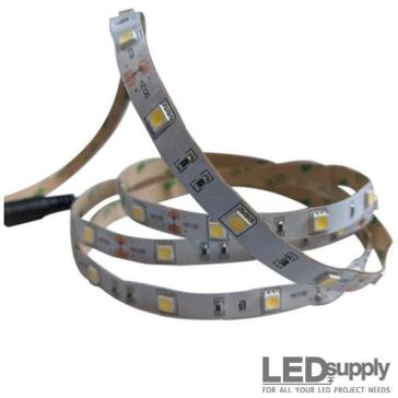 White Indoor Standard Density LED Strip Light — 12V, 165 lm/ft, IP20