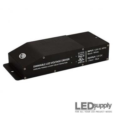 60W LED TRIAC Dimming Power Supply 12V DC Constant Voltage UL Certified Class 2 