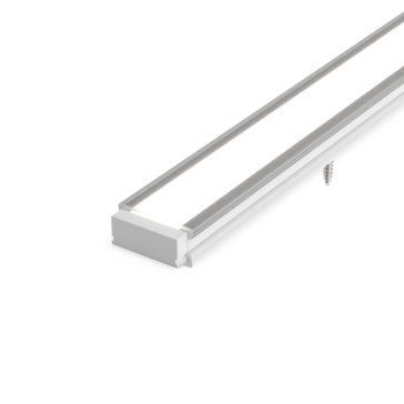Slim 24mm Optics Ready™ Surface Mount LED Channel - inc. Optical Lens & End Caps