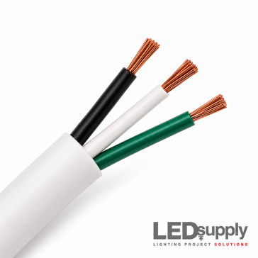 White 3-Conductor Fixture Power & Control Cable