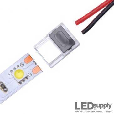 Beetle™ 2-Pin (White) "Gapless" Connector for 10mm IP20 Strip - Low-Profile Design - Strip-to-Wire