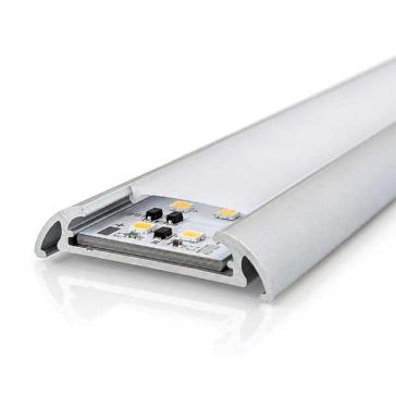 1.25" Surface Mount LED Channel Kit for 1" Linear LED Module - Bevel Edge Design, inc. Lens, End Caps & Hardware