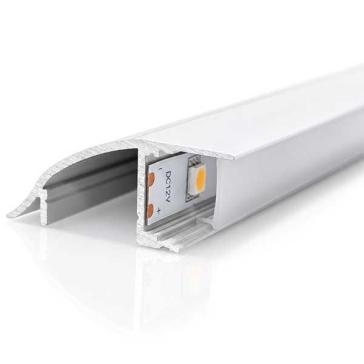 Crown Molding LED Channel for 10mm LED Strip - Diffuser Lens & End Caps