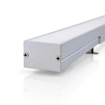 35mm Deep LED Channel – 1M with Diffuser & Fixed or Articulating Clips, End Caps