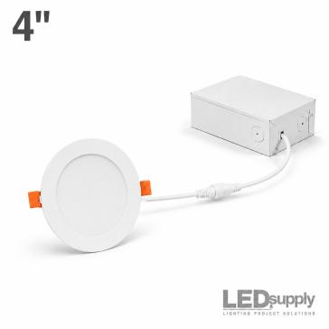 4" Low-Profile Recessed LED Downlight - 750 Lumens, CCT Selectable