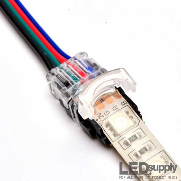 10mm Quick Clip Jack Plug Wire Connector For LED Strip Lights (B1E12)
