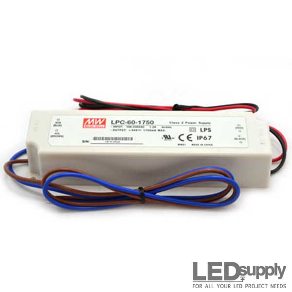 MeanWell LPC-20-700 Class 2 Power Supply LED Driver w/ Power cord ON/OFF SWITCH 