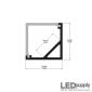 Corner LED Aluminum Channel for Strip Lights - ALC1001