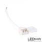 10mm White LED Strip Connector: IP68 High Temp, Submersible - Easy Push-Down Design with 6