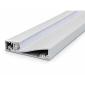 Baseboard LED Channel for 10mm Strip - White Anodized with Diffuser Lens & End Caps