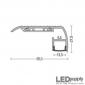 Stair Mount LED Channel, 65mm with Diffuser Lens