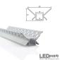 Plaster-In Corner Mount Kit (1m) for 10mm LED Strip - Includes 10mm Lens, End Caps