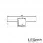 Plaster-In Flat Mount LED Channel, 56mm with Flat Diffuser Lens