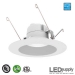 Interchangeable 5-Inch or 6-Inch IC/UL LED Downlight with White Trim