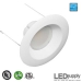 Interchangeable 5-Inch or 6-Inch IC/UL LED Downlight with White Trim