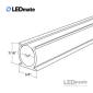 Plastic Mounting Track for LED Rope Light - 1M Clear