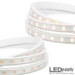 120V Plug-In Waterproof White LED Strip Light — 145–180 lm/ft, IP65