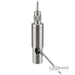 Cable Gripper: Top-Adjusting, 1/4-20 Female Thread, Side-Exit for 1/16" Aircraft Cable