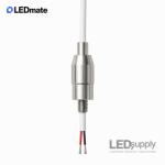Cord Gripper: Self-Locking, Bottom-Exit for 6AWG Power Cord, 1/4-20 Male Thread
